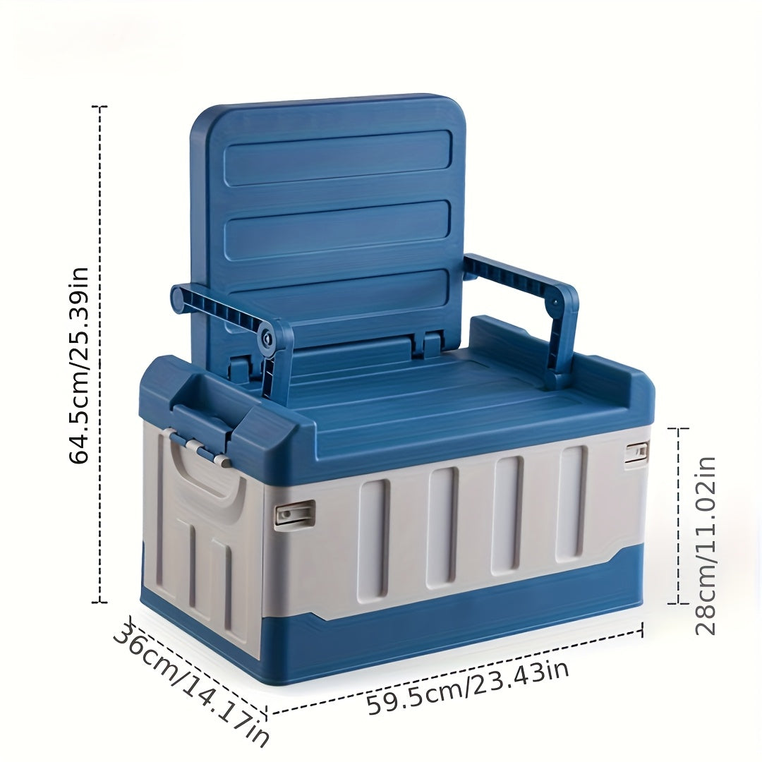 Foldable Outdoor Fishing Seat, Lightweight Ergonomic Design for Hiking, Travel, Car Trips & Outdoor Adventures, Optional Waterproof Bag Included – Portable Camping Stool with Backrest & Storage Compartments