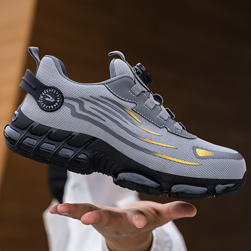 Steel Toe Work Shoes Man Slip Resistant Abrasion Resistant Construction Working Boots Comfortable Breathable Sneaker - product image 3