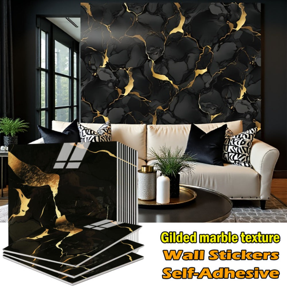 Self-Adhesive Marble Tile Stickers 11.8x11.8in Peel and Stick Wall Tiles for Bathroom Kitchen Backsplash – Waterproof 3D Glossy Imitation Marble Wall Panel, Easy to Install, 50 or  - product image 6