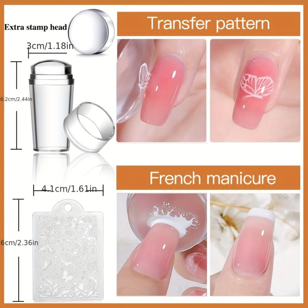 Nail Stamping Plates Set with Stamper & Scraper - Stainless Steel Nail Art Stamp Kit for Beginners & Pros, 14/15/26pcs Holiday Manicure Design Bundle, Christmas Birthday Gift - product image 6