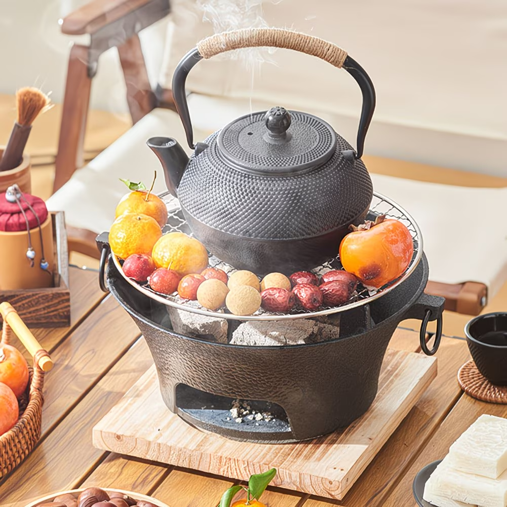 Tabletop Charcoal Grill 10.25 Inch | Travel-friendly BBQ Grill with Cooking Grate, Compact Outdoor Barbecue for Camping, Picnic, Patio, Backyard, Beach & RV Trips, Featherlight & Easy to Set Up