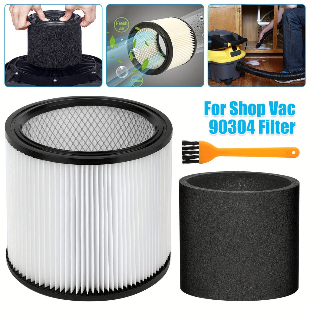 Shop Vac Replacement Filter 2-Pack – Washable Cartridge Filter Compatible with 90350 90304 90333, Fits Most Wet Dry Vacuum 5 Gallon and Above, Reusable Wet Dry Vac Filter Set - product image 8