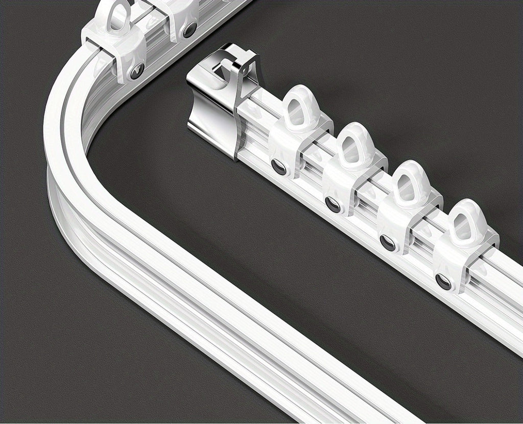 Flexible Curtain Rail Track – Bendable PVC Ceiling Mount Curtain Rod for Bay Window, Bathroom & Home Decor, Trim-to-Fit Monorail Curtain Track System - product image 13