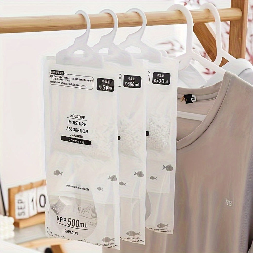 Hanging Moisture Absorber Bags 10-Pack, Dehumidifier Bags for Closet Wardrobe Bedroom Bathroom, High-Efficiency Moisture Proof Damp Absorbing Home Dehumidification - product image 7