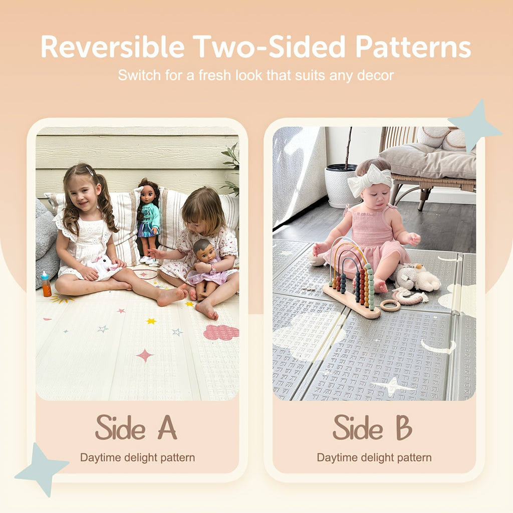 Extra Large Foldable Reversible ABC Baby Play Mat with Waterproof Padded & Non-Toxic Foam Suitable for Infants Toddlers Tummy Time, Waterproof Indoor/Outdoor - product image 8