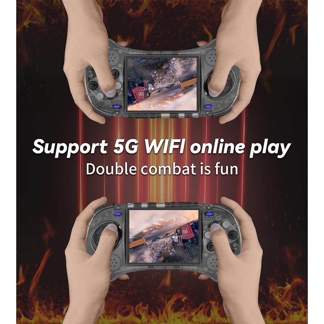 Anbernic RG ARC-S Arcade Six-Key Retro Handheld Game Console Linux 4" IPS HDMI 20+ Emulators Fighting Games 3500mAh Travel-friendly Emulator for Street Fighter Metal Slug Beat-Em-Up Fans 2 Colors
