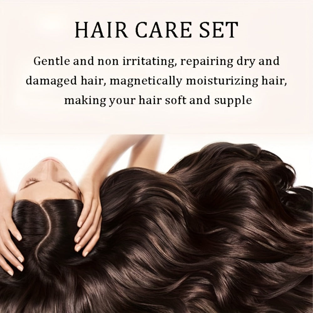 Argan Oil Hair Care Kit 4pcs for Women — Keratin & Moroccan Oil Deep Moisturizing Set with Conditioner, Hair Mask, Essential Oil & Scalp Brush, Repairs Split Ends for Softer Smooth - product image 6
