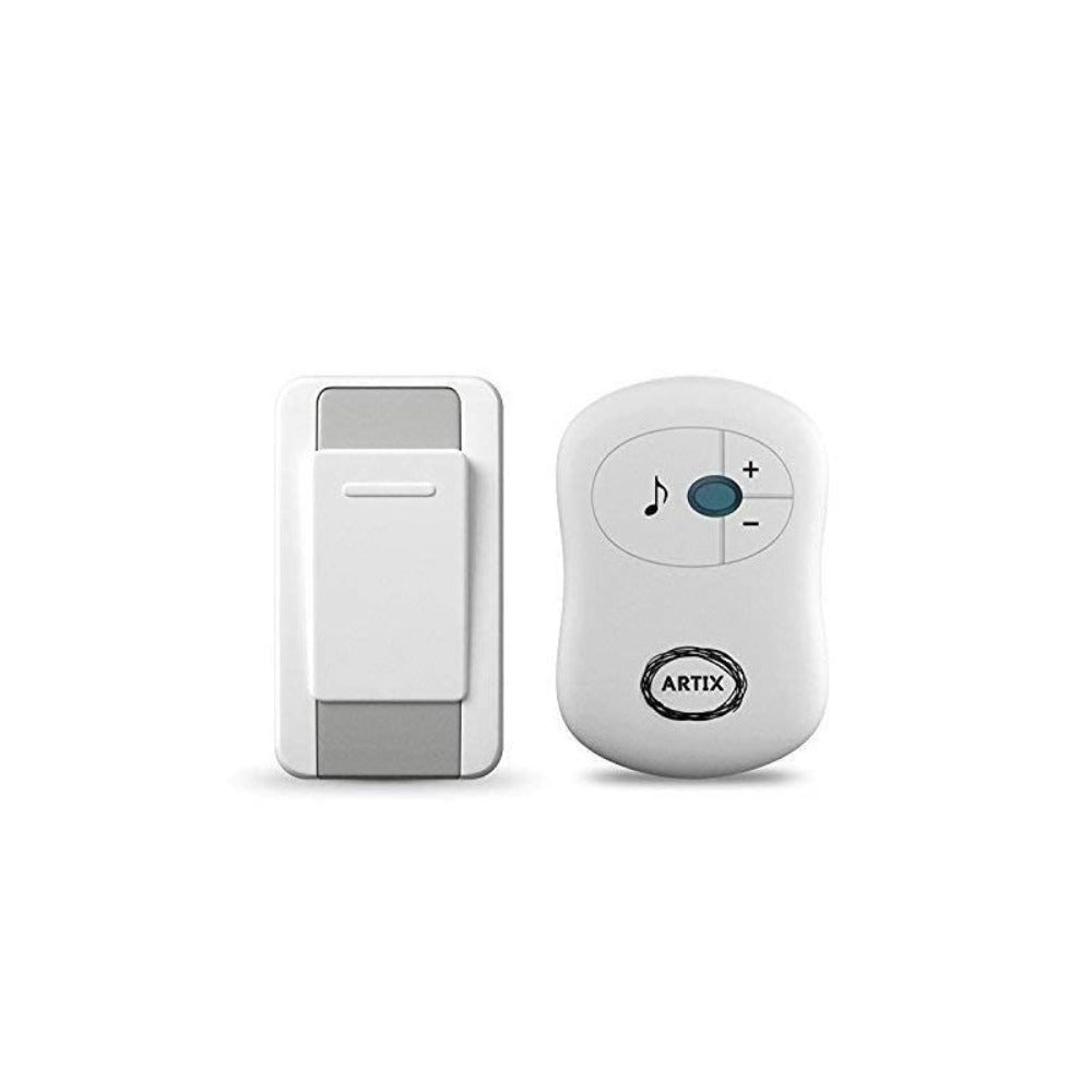 Wireless Doorbell Kit 36 Chimes 100M Range Waterproof – Adjustable Volume 25-110dB, Plug-In Receiver & Push Button Transmitter, No Wiring Easy Install for Home Office Store & Class - product image