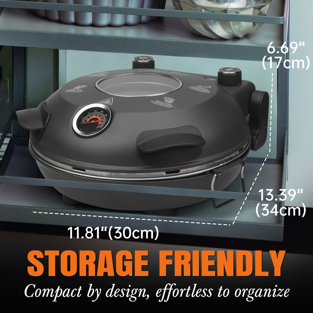 Electric Quesadilla Maker 9.5 Inch – Grilled Cheese Machine, Extra Stuffing Capacity, Easy 6-Wedge Slice, Non-Slip Feet | Also Available as 12 Inch Pizza Maker - product image 9