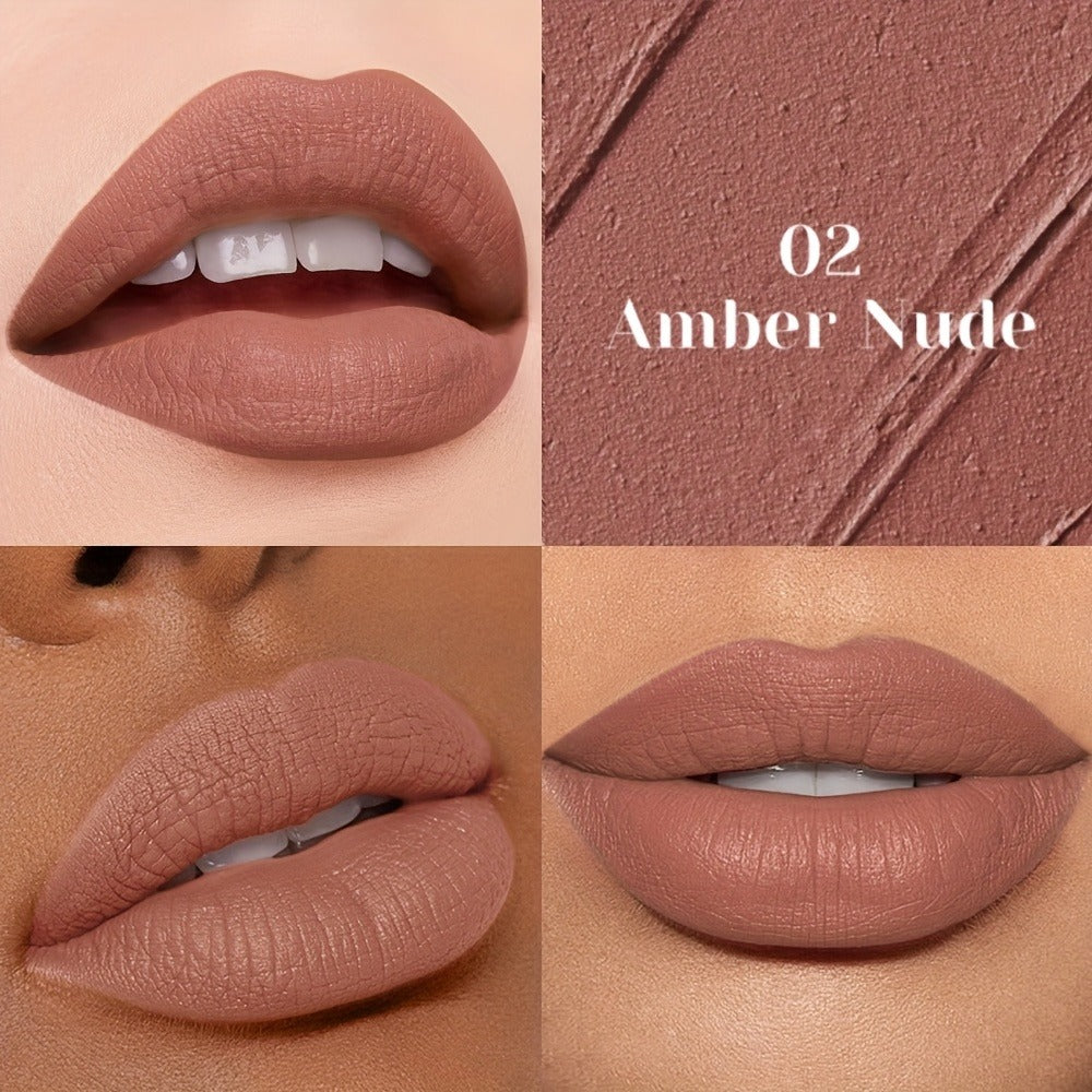 Matte Liquid Lipstick for Women — Velvet Soft Non-Drying Waterproof Long-Lasting Formula, Highly Pigmented Full Coverage Lip Color in Nude Brown Pink Red Purple Gold Shades - product image 5