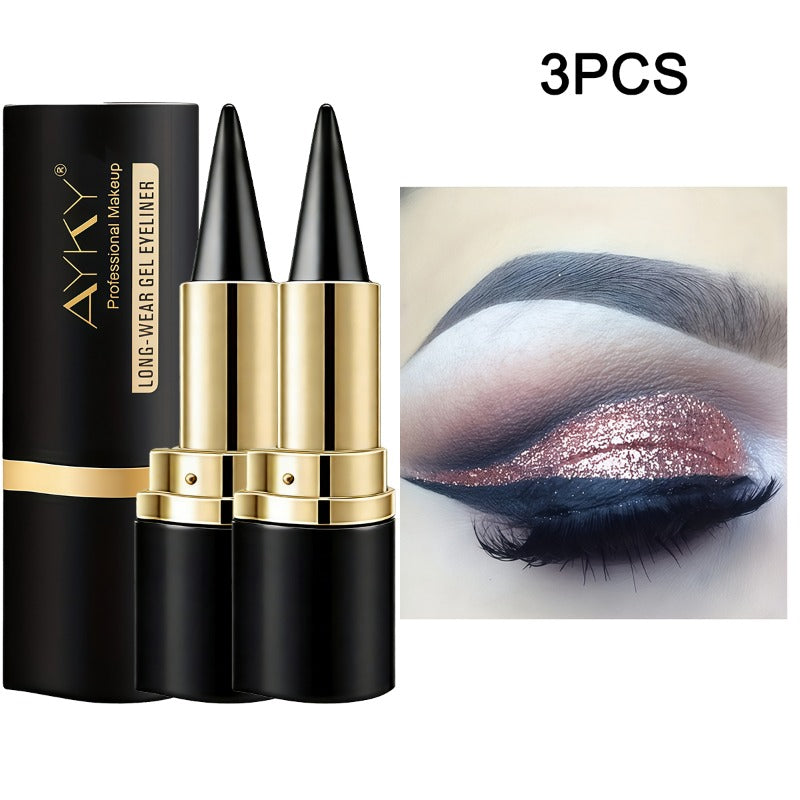 Waterproof Eyeliner Pencil Set 3 Pack Matte Black Smudge Proof Long Lasting Creamy Smooth Eye Liner Kit for Women Beginners All Day Wear Daily Party Gift - product image 9