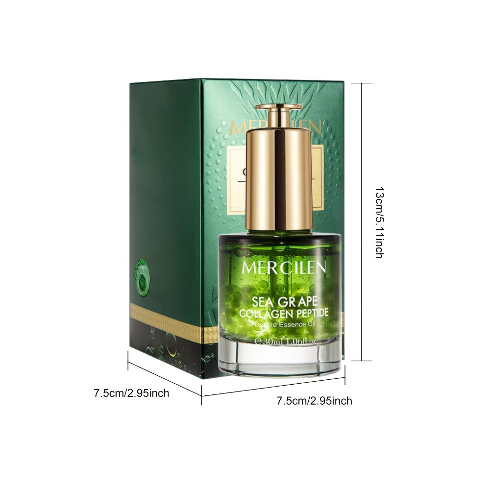 Sea Grape Collagen Peptide Essence Oil Squalane Moisturizing Face Serum Alcohol-Free Anti-Aging Skin Brightening Unisex Skincare for Sensitive Skin - product image 5