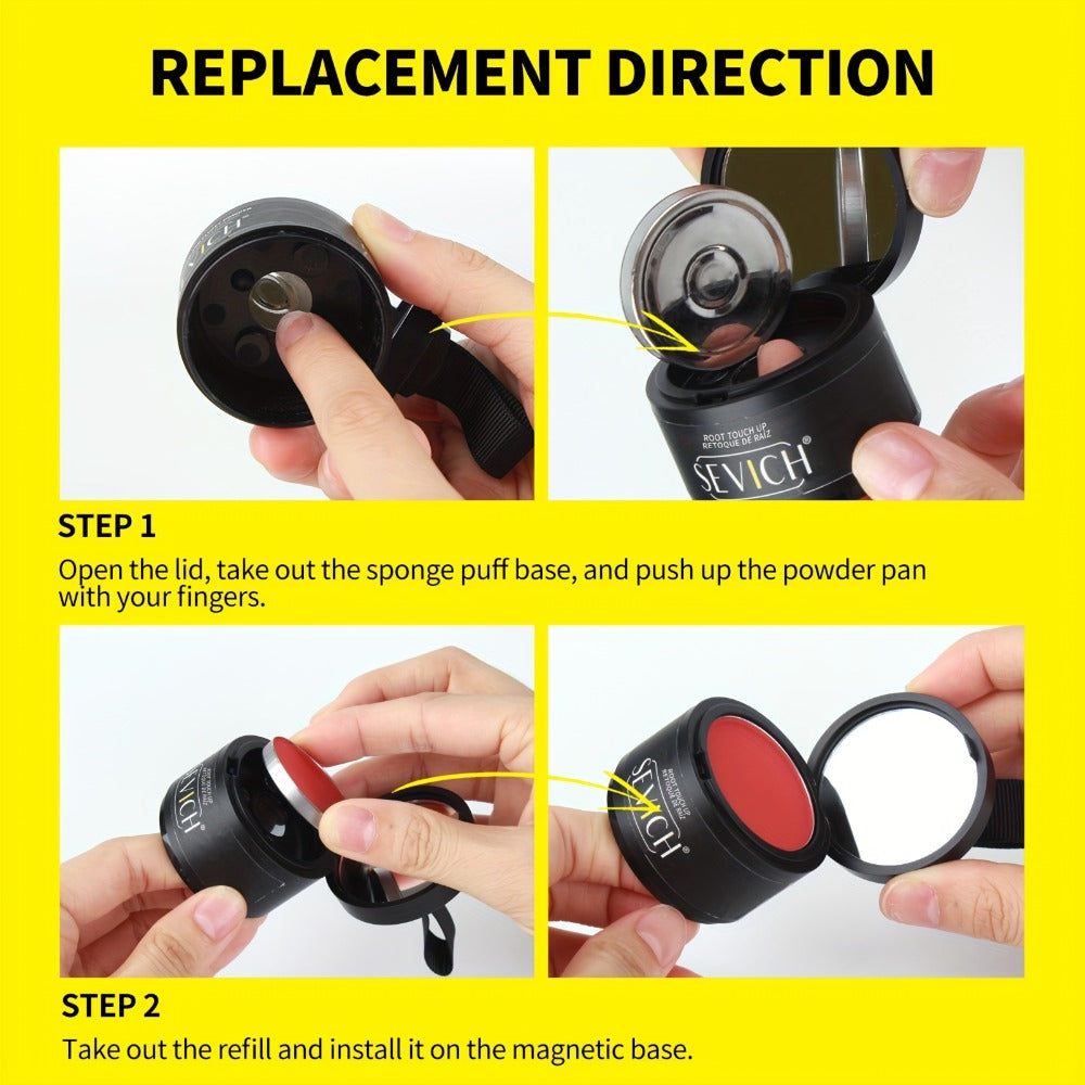 Hairline Powder Root Touch-Up Kit with Refill & Brush – Waterproof Instant Grey Hair Concealer Fills Sparse Hairline Bald Spots Eyebrow Powder for Women Men 4g+4g - product image 20