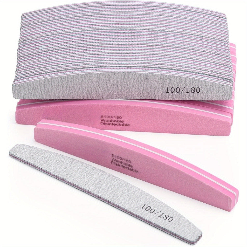 Nail Files and Buffers Professional 100 180 Grit Double-Sided Sanding Boards Reusable Polishing Blocks for Manicure Pedicure Salon Home Use Value Pack 20 or 35 Pieces - product image 12