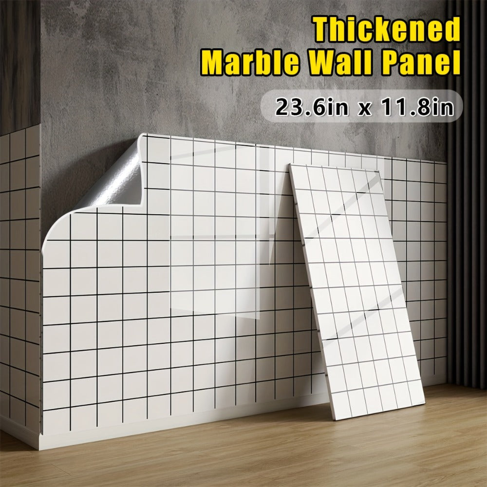 Marble Pattern Wall Stickers Vinyl Decals Oversized Glam Style Self Adhesive High Gloss Removable Wallpaper for Kitchen Bathroom Living Room Office Home Decor 20 40 Pieces Multiple - product image 21