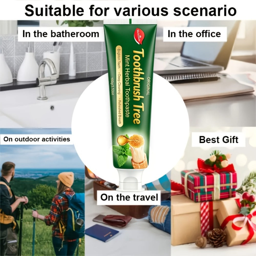 Natural Toothpaste 3-Pack – Herbal Mint Formula for Sensitive Gums & Teeth, Long-Lasting Freshness, Gentle Deep Cleaning Dental Care for Men & Women, Sleek Tube Design with Natural - product image 10
