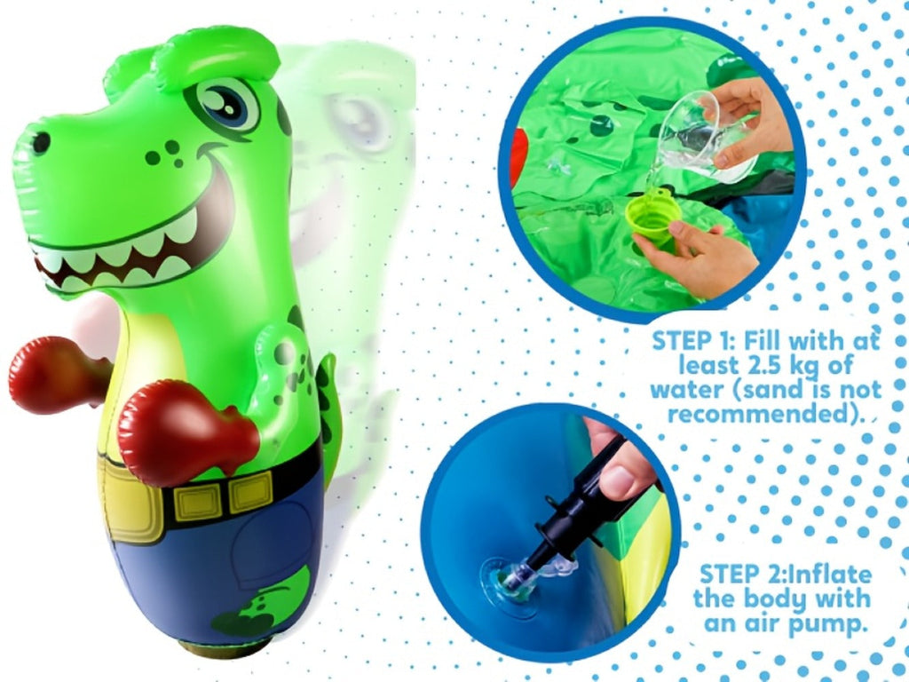 Inflatable Dinosaur Punching Bag for Kids 47 Inch | Best Birthday Christmas Gift for Boys | T-Rex Blow Up Bouncing Back Bopper, Water Base Bop Bag for Indoor - product image 10