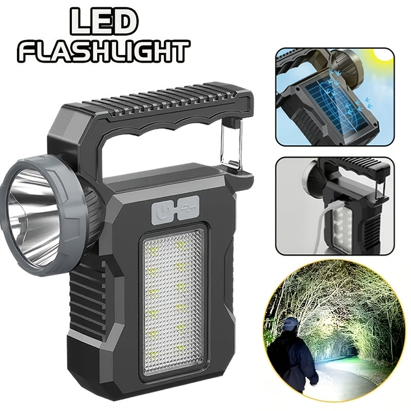 Solar Flashlight USB Rechargeable Ultra-Bright LED | 4 Lighting Modes Portable Solar Torch with Battery Indicator | Camping Hiking Emergency Night Fishing Outdoor Gift - product image 14