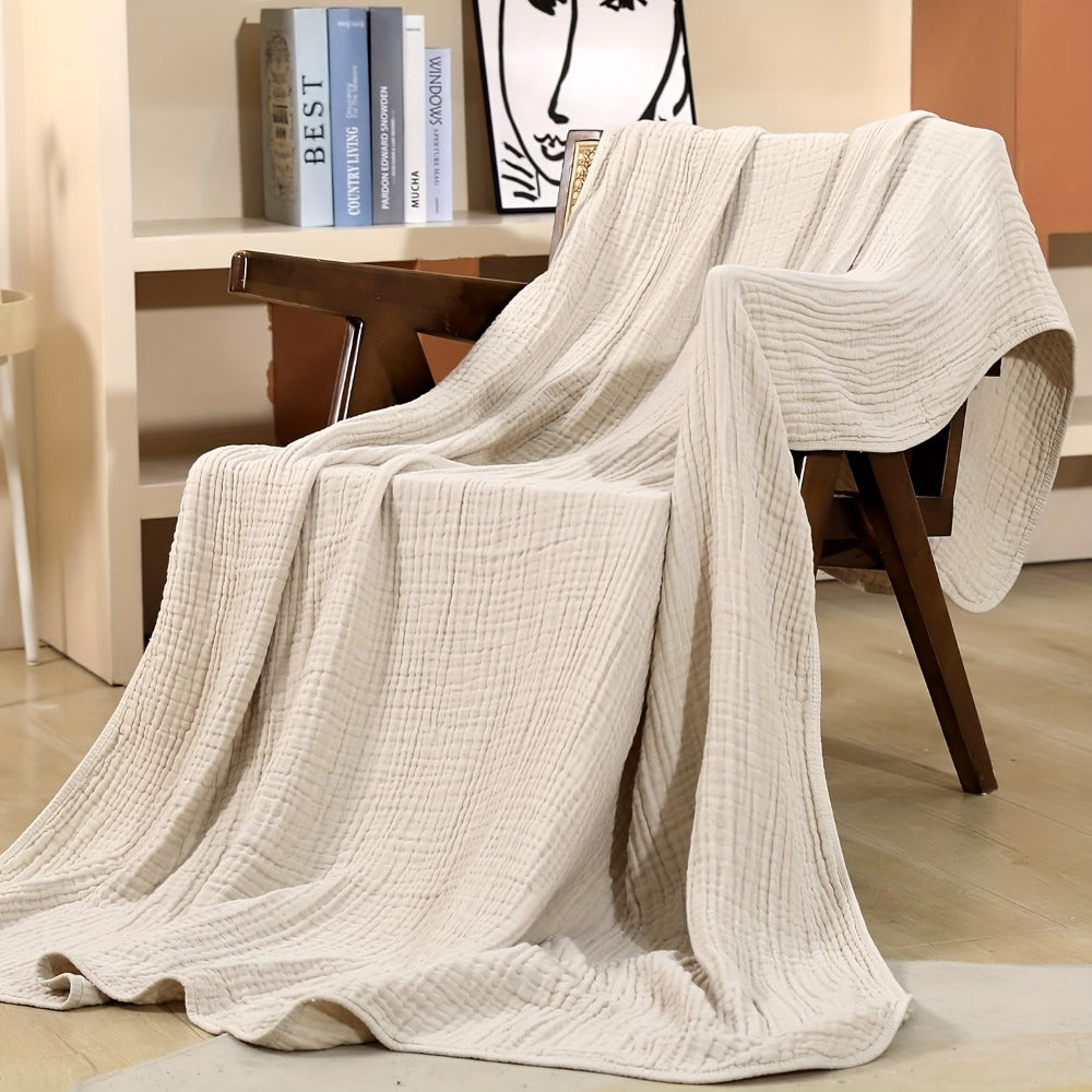 Morandi Cotton Muslin Blanket 6-Layer – Soft Gauze Throw for Couch & Bed, Lightweight Breathable All Season, Machine Washable, 6 Colors - product image 9