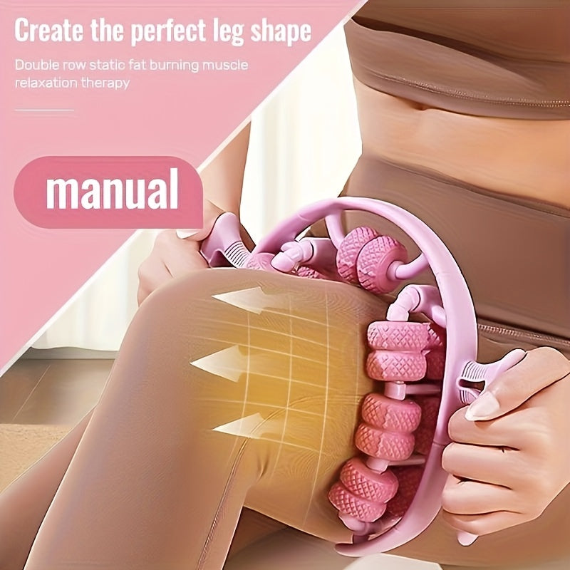 Roller Massage Ring | Gift for Women & Men | 26-Roller Deep Tissue Leg Massager for Calves, Thighs, Arms & Back | Detachable Handle, 2 Intensity Levels, Muscle - product image 2
