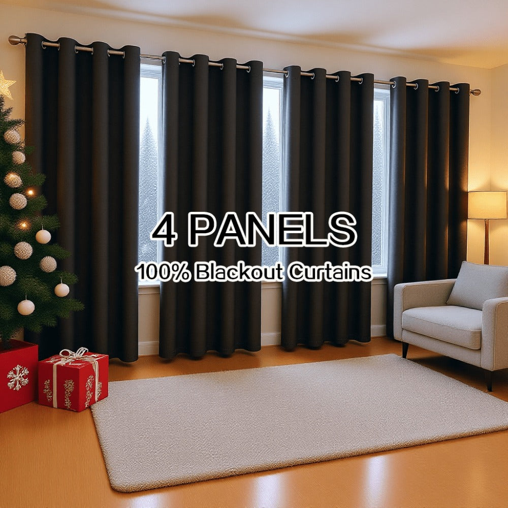 Blackout Curtains 4 Panels – 100% Light Blocking Thermal Insulated Soundproof Privacy Window Curtains for Bedroom Living Room - product image 5