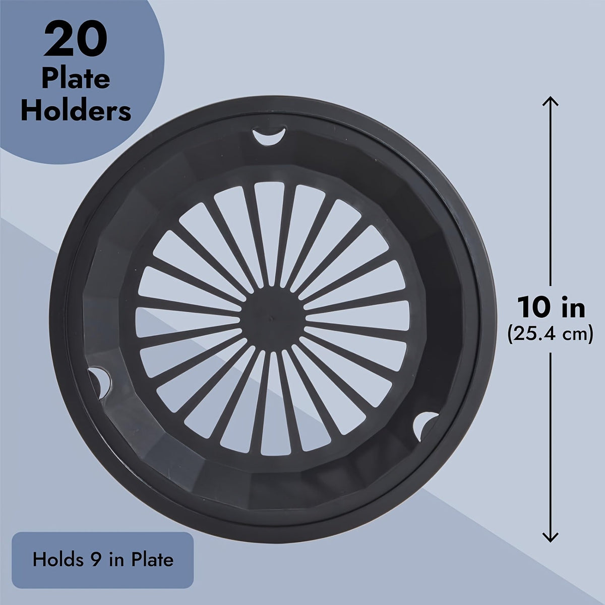 Reusable Plastic Paper Plate Holders Set – 10 Inch Snap-On Groove Design, Thickened Long-lasting Holder for Picnics, BBQ, Camping & Party Dinners, Streamlined - product image 2