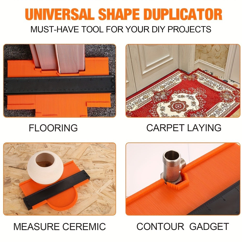 Contour Gauge Profile Shape Replicator Tool 2-Pack Adjustable Precision Irregular Shape Measuring Ruler for Woodworking Tile Carpet Laminate Corners DIY Projects - product image 8
