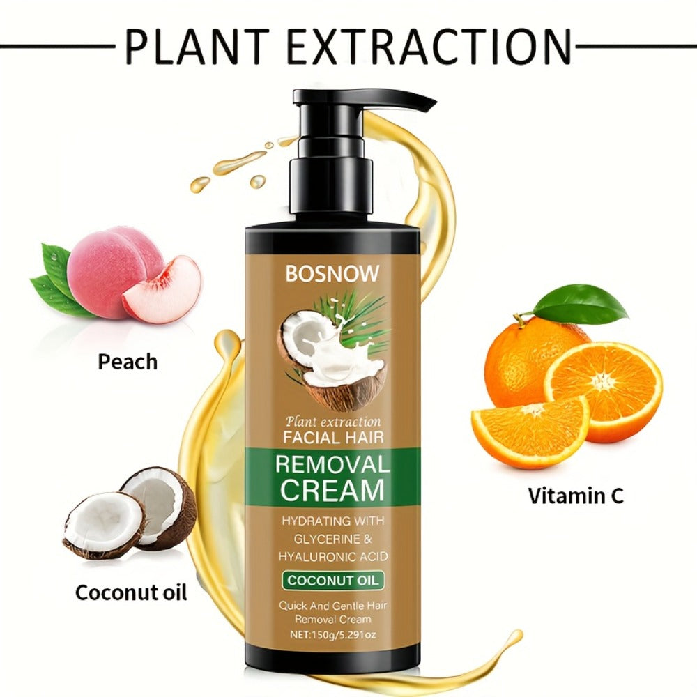 Painless Hair Removal Cream 150g 3-Minute Fast Acting – Coconut Extract Squalane Depilatory for Underarms Arms Legs Thighs Body Bikini, Smooth Skin Up to 15 Days for Women - product image 11