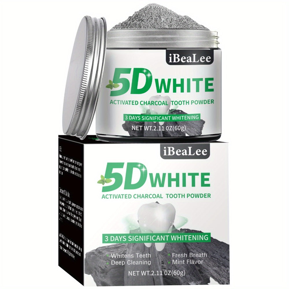 Activated Charcoal Teeth Whitening Powder 60g Natural Stain Remover for Coffee Tea Tobacco Deep Cleaning Dental Polish Breath Freshener Oral Care for Men Women Daily Whitening Trea - product image 8