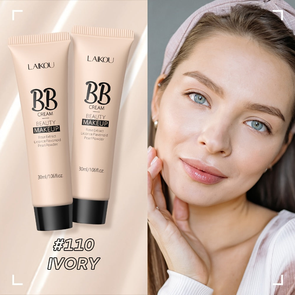 BB Cream 2 Pcs Set Waterproof – Pore-Minimizing Full Coverage Foundation with Blemish Concealer & Glycerin Hydration, 9 Shades for All Skin Types, 30ml Each, Skincare Makeup Hybrid - product image 3