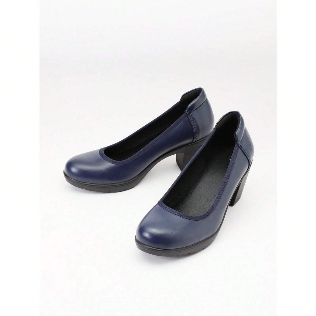 Women's Block Heel Pumps Work Shoes Office Lady Round Toe High Heels Dress Shoes, Women Shoes - product image 18
