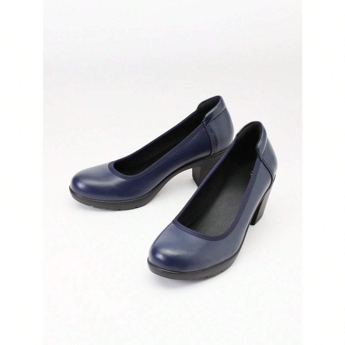 Women's Block Heel Pumps Work Shoes Office Lady Round Toe High Heels Dress Shoes, Women Shoes - product image 18
