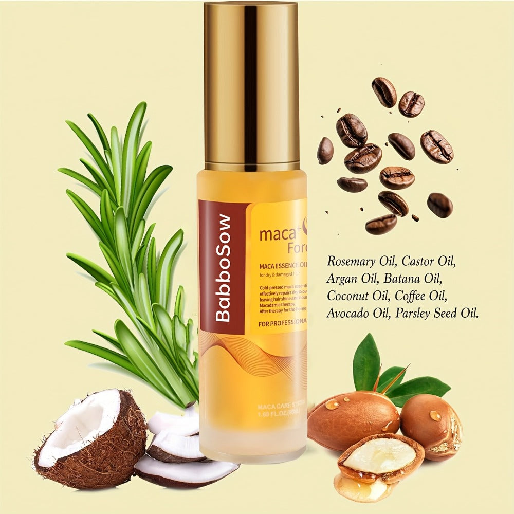 Argan Oil Collagen Hair Mask Set 500ml — Keratin Deep Conditioning Treatment, Repairs Damaged Dry Hair, Restores Shine & Strength, Maca Essence + Essential Oil, Gift for Women - product image 7