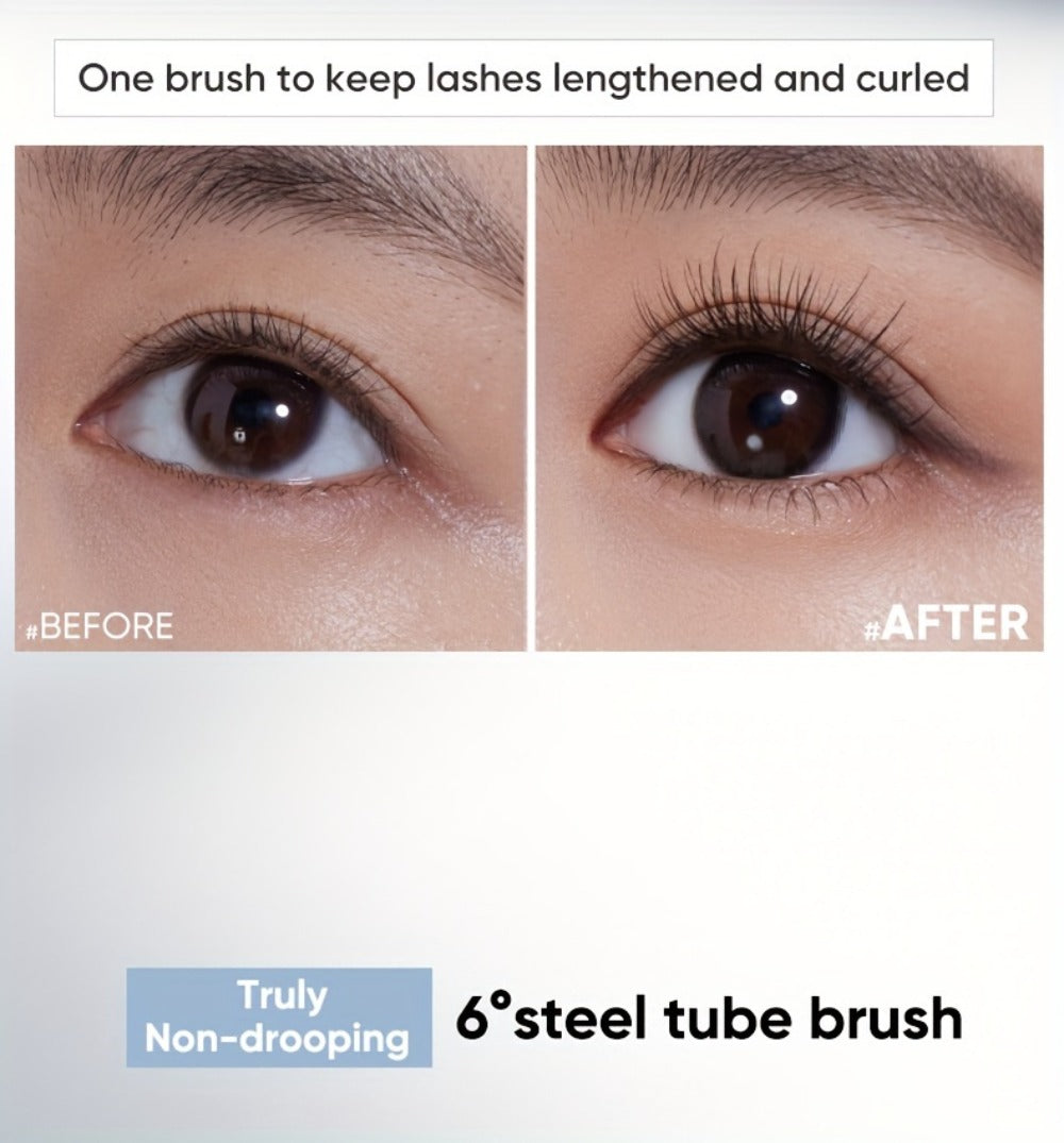 3D Curling Mascara Waterproof Volumizing Lengthening Smudge-Proof Nourishing Eyelash Wand Long-Lasting Black Brown Korean Makeup Style for All Eye Types Women - product image 27