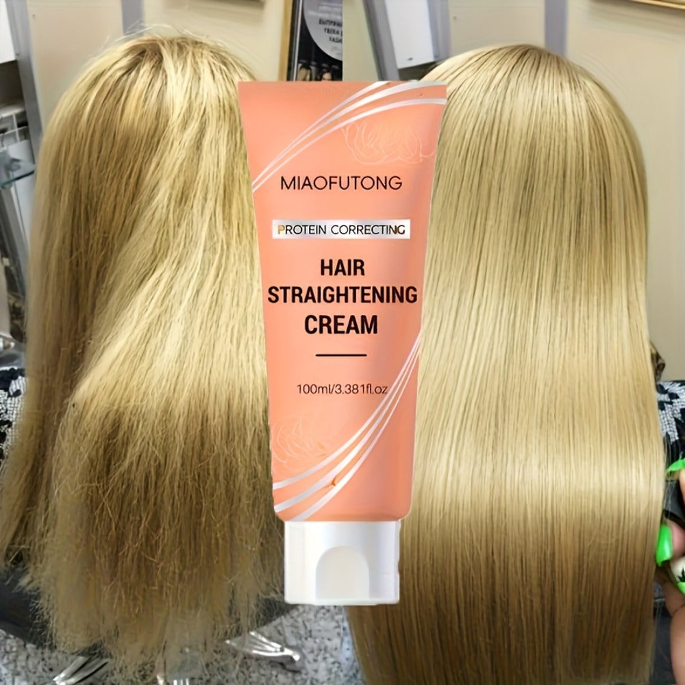 Frizz Control Hair Straightening Cream with Protein 100ml 3.38oz | Deep Hydrating Smoothing Treatment | Strengthens & Softens | Non-Greasy Lightweight Formula for All Hair Types Wo - product image 3
