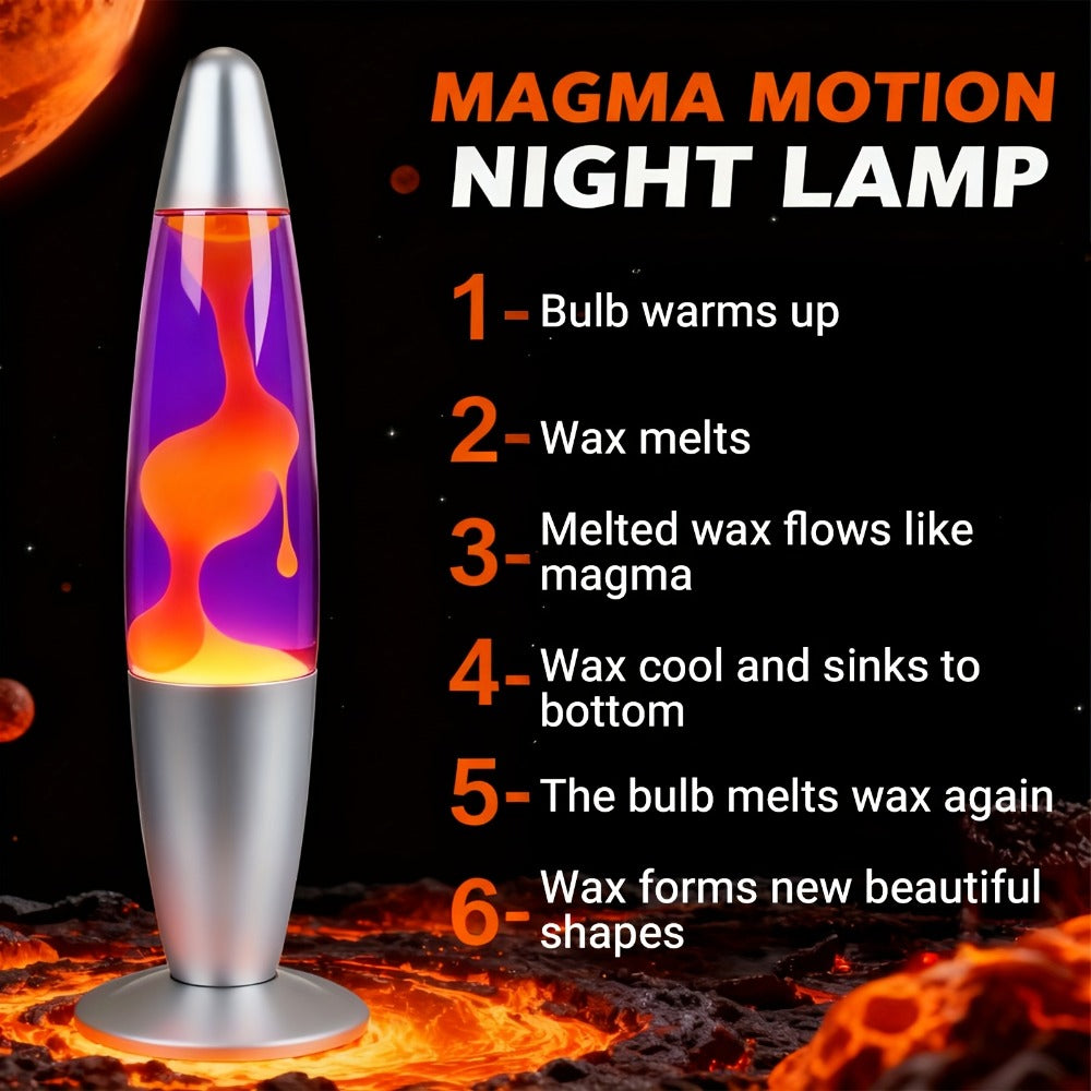 Lava Lamp 16 Inch for Bedroom Living Room Office, Relaxing Liquid Motion Lamp with Purple Water Yellow Wax, Retro Night Light Home Decor Accent - product image 6