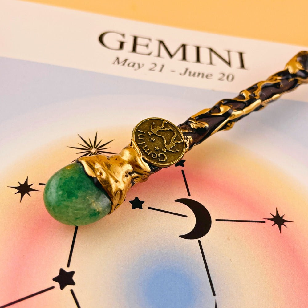 All 12 Signs Cosplay Scepter Witch Wand for Halloween, Christmas, Valentine's Day & Birthday Gift, Astrology Lover Gift for Her – Zodiac Crystal Magic Wand - product image 2
