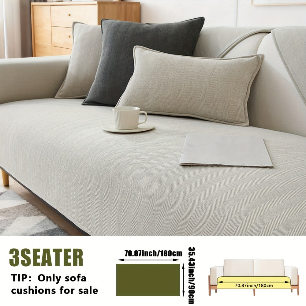 Chenille Ribbed Sofa Cover - Pet Friendly Non-Slip Machine Washable Soft Stretch Slipcover for 1-4 Seater Sectional Sofa Living Room Bedroom Office, 9 Colors - product image 19