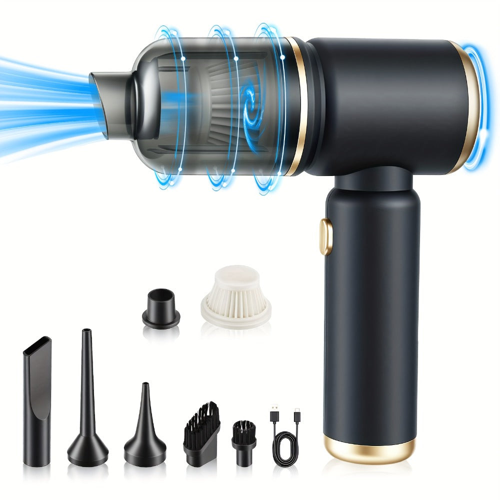 Cordless Handheld Vacuum Cleaner 18000PA Strong Suction - 2-in-1 Air Duster & Vacuum, 120W High Power, Multi-Nozzle Portable Car Vacuum for Car Interior, Home, Pet Hair, Office Des - product image