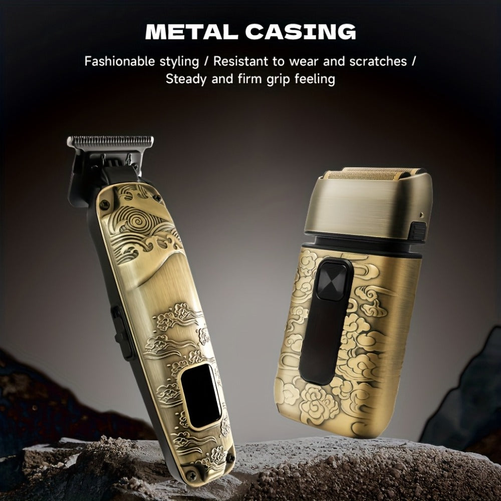 Cordless Electric Foil Shaver Grooming Kit for Men with Barber Shears Beard Mustache Trimmer Bald Head Razor Haircutting Set Father's Day Birthday Gift for Dad Husband - product image 14
