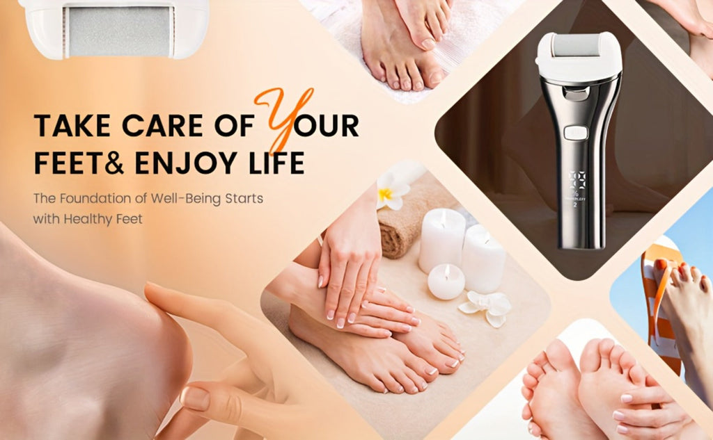 Electric Foot File 14-in-1 Rechargeable Pedicure Kit 3 Roller Heads Dead Skin Callus Remover Portable Foot Scrubber Professional Foot Care Tool for Women Men Black White Silver - product image 18