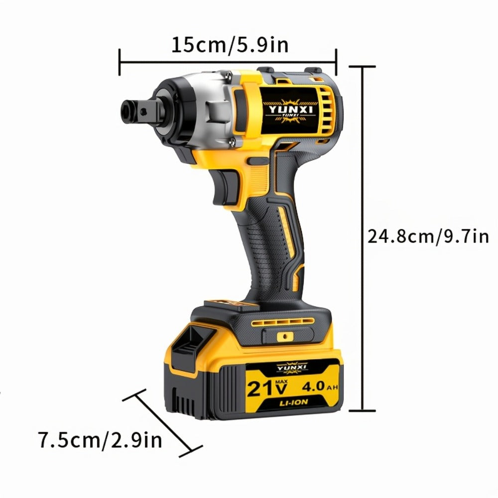21V Cordless Drill Brushless Impact Wrench Multifunctional – Lithium Battery, Quick Charger, Variable Speed, Tighten Screws & Bolts, Compact Power Tool for Home, Car Repair & DIY – - product image 4