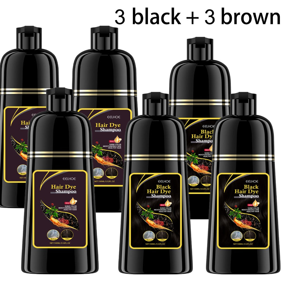 Natural Gray Hair Coverage Shampoo 6PCS Set 3-in-1 Darkening Formula – No Ammonia Color Restorer for Black & Brown Hair, Shampoo Conditioner & Color in One, 3.38oz Each for Men & W - product image 7