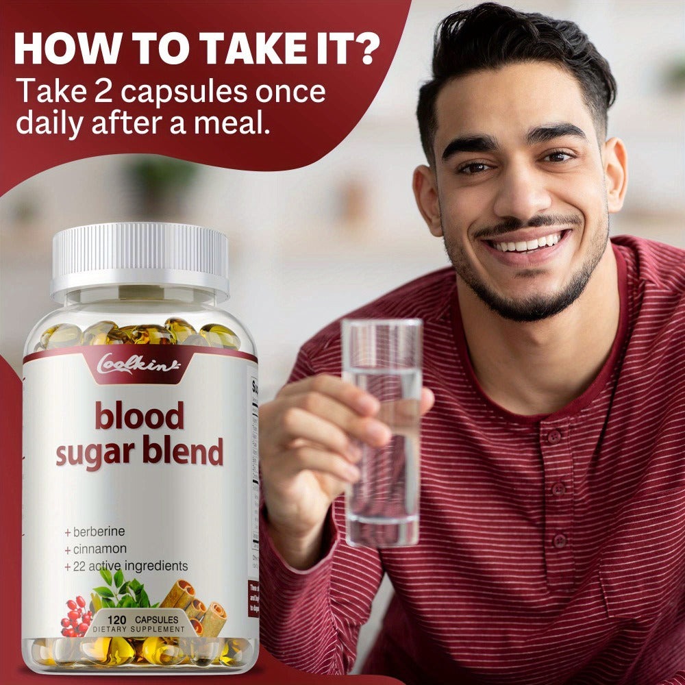 Blood Sugar Blend 120 Capsules – Berberine HCL, Cinnamon, CoQ10, Turmeric & Alpha Lipoic Acid – Natural Formula to Support Healthy Blood Sugar Levels – Daily Wellness Supplement - product image 6