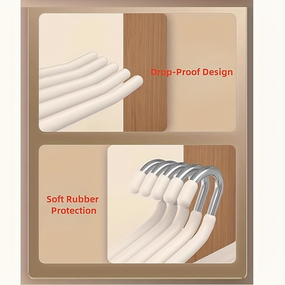 Pants Hangers Metal Open Leg Non-Slip - Heavy Duty Trouser Jeans Hanger for Wardrobe, Space Saving, Black or White, 10/20/30/50pcs - product image 14