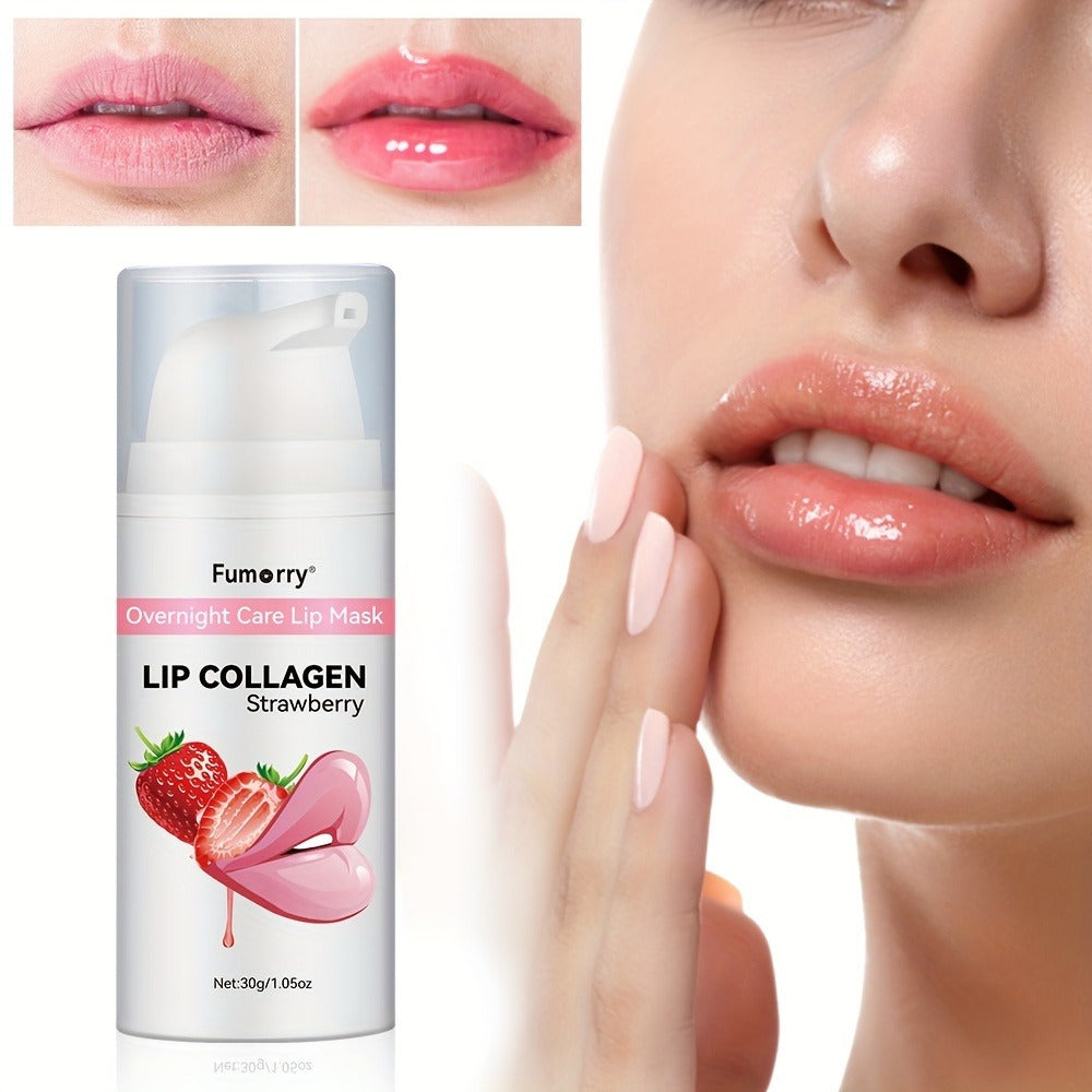 Collagen Lip Mask Overnight Plumping 30g — Moisturizing Repair Treatment for Dry Cracked Chapped Lips Night Care Revitalizing Softens Protects Firms Lip Skin Women 1.05oz - product image 4