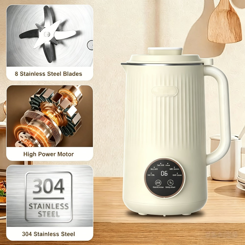 8-in-1 Nut Milk Maker 35oz 8-Blade - Almond Oat Soy Coconut Plant-Based Milk Machine with Delay Start Keep Warm Self-Cleaning Boil Water Function - Non-Dairy Beverage Blender Soy M - product image 3