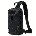 Large Capacity Tactical Chest Pack, Waterproof Nylon EDC Crossbody Bag for Hiking, Cycling, Fishing & Camping, Multi-Compartment, Adjustable Strap | MOLLE - product image