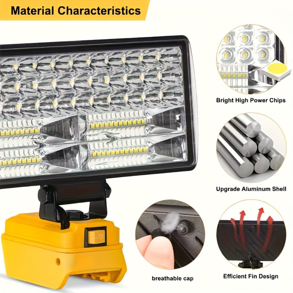 Cordless LED Work Light for DeWalt 20V Battery – 30W/90W 1800/5400 Lumen LED Floodlight | Battery Powered Work Light for Automotive Repair, Construction Site & Emergency Lighting | - product image 13
