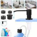 Sink Soap Dispenser Stainless Steel Built-In with 47" Extension Tube Kit – 360° Rotating Pump, No Refill Bending, Deck Mounted for Kitchen Bathroom Laundry & RV Sinks, Easy Press H - product image 7